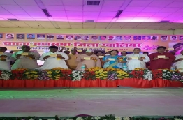 Post card campaign being launched by Mahasabha president Shri. Udaipratap Singh at Gwalior